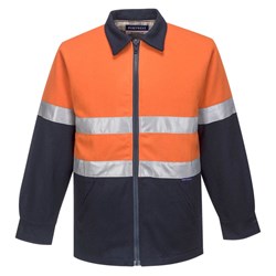 Portwest Bluey Hi-Vis Contrast Wool Blend Work Jacket 2XL Orange And Navy