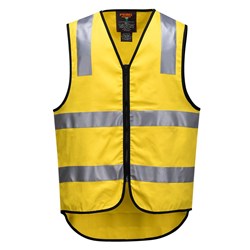 Portwest Hi-Vis Zipped Cotton Vest 5XL Yellow