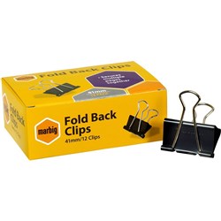 MARBIG FOLDBACK CLIPS 41mm BOX.12