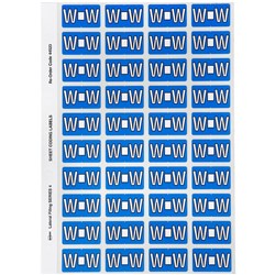Avery Alphabet Coding Label W Side Tab 25x42mm Blue Pack of 240