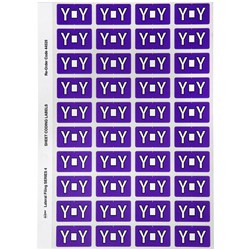 Avery Alphabet Coding Label Y Side Tab 25x42mm Purple Pack of 240