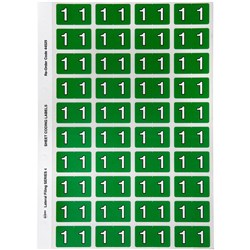 Avery Numeric Coding Label 1 Side Tab 25x42mm D Green Pack of 240