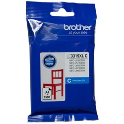 BROTHER LC3319XLC CYAN HIGH YIELD CARTRIDGE