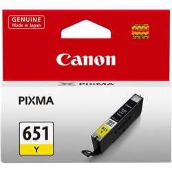 CANON INK CARTRIDGE CLI-651Y Yellow
