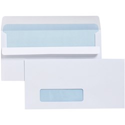 CUMBERLAND/TUDOR WINDOWFACE ENVELOPE DL 110x220 SelfSeal Sec 80g Box.500 (140034)