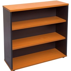 Rapidline Melamine Bookcase 900Wx315Dx900H Includes 2 Shelves Cherry and Ironstone