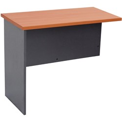 Rapidline Melamine Desk Return 730Hx900Wx600D Cherry and Ironstone