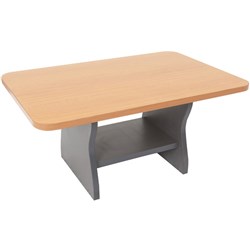 Rapidline Melamine Coffee Table 425Hx900Wx600D Beech and Ironstone