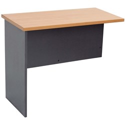 Rapidline Melamine Corner Workstation Wing 600Wx600D Beech and Ironstone