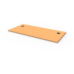 Rapid Melamine Desk Top Only 1500Wx700mmD With 2 Cable Ports Beech