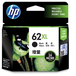 HP #62XL INK CARTRIDGE BLACK 600PGS