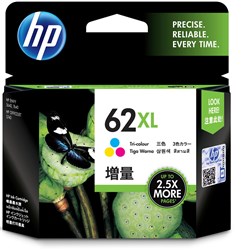 HP 62XL TRI COLOUR INK CARTRIDGE C2P07AA 415PAGES