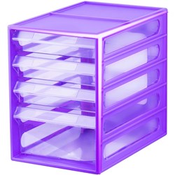 Italplast 4 Drawer Office Grape