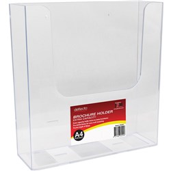 Deflect-O Brochure Holder A4 Single Tier Wall Mount Extra Capacity