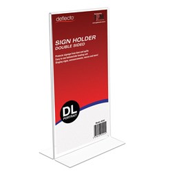 Deflect-O Sign Menu Holder Double Sided DL Portrait