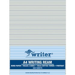 WRITER A4 EXAM PAPER 18MM DOTTED THIRDS PORTRAIT RM.500