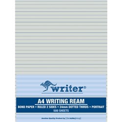 WRITER A4 EXAM PAPER 24MM DOTTED THIRDS PORTRAIT RM500