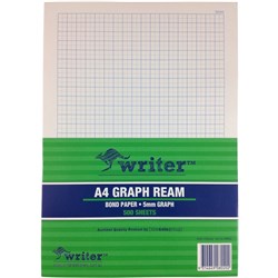 WRITER A4 EXAM PAPER 5mm Graph Portrait ream
