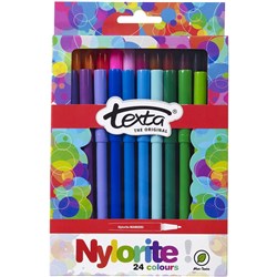 TEXTA NYLORITE MARKERS Assorted Pk24