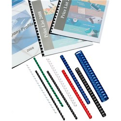 IBICO PLASTIC COMB 21 RING BINDING 8mm Blue BX100