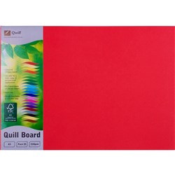 Quill Board 210GSM A3 Red Pack 25