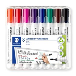 STAEDTLER 351 WHITEBOARD MKR Bullet Point 351WP8 WALLET 8 Assorted
