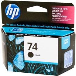 HP #74 INK CARTRIDGE BLACK 220PGS