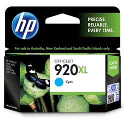 HP #920XL CYAN INK CARTRIDGE