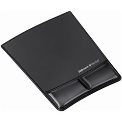 FELLOWES GEL CRYSTALS WRIST REST/MOUSE PAD BLACK