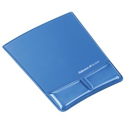 FELLOWES GEL CRYSTALS WRIST REST/MOUSE PAD BLUE