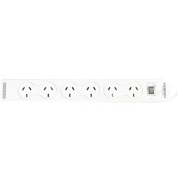 POWERPLUS POWERBOARD 6 OUTLET Master Switch & Overload