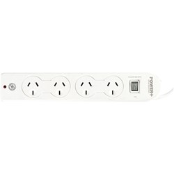 POWERPLUS POWERBOARD 4 OUTLET Master Switch,Surge & Overload