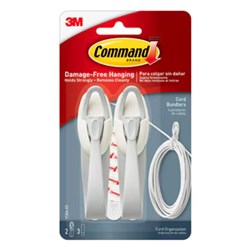 3M CORD CLIPS & BUNDLERS WITH COMMAND ADHESIVE No.17304 - 2 Bundl