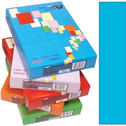 FLYING COLOURS A4 80GSM MARINE REAM (TURQUOISE)