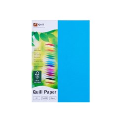 QUILL A4 XL MULTIOFFICE PAPER 80gsm Marine Blue PK100