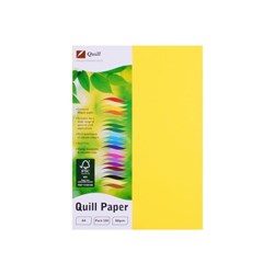 QUILL A4 XL MULTIOFFICE PAPER 80gsm Lemon PK100