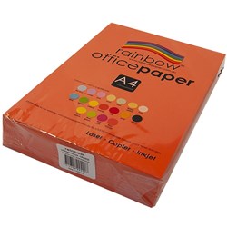 RAINBOW OFFICE PAPER A4 80GSM Orange Ream of 500