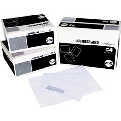 CUMBERLAND LASER ENVELOPE StripSeal Plain DLX 120x235mm Secrative