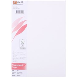 QUILL A4 PARCHMENT PAPER 89gsm White PK100