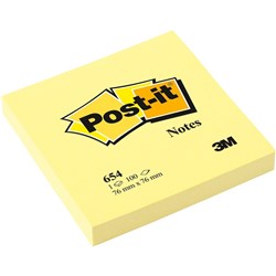 POST IT PAD 654 76X76 YELLOW *** DO NOT USE ** USE 3M654Y ***