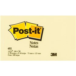 POST IT PAD 655 73X123 YELLOW