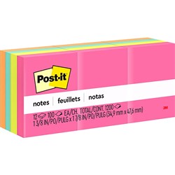 POST IT PAD 653AN 35X48 NEON PK12