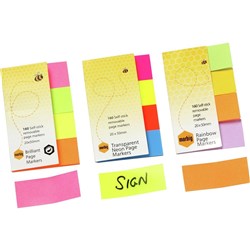 PAGE MARKER MARBIG RAINBOW 20X50 PK4