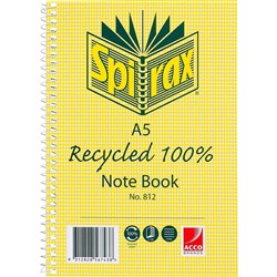 SPIRAX RECYCLED N/B #812 A5 120PG