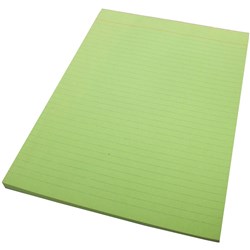 QUILL A4 70LF COLOUR BOND PADS Green