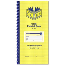 SPIRAX CASH RECEIPT BOOK 4TV #553