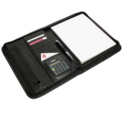 COMPENDIUM ZIP PAD HOLDER REXEL BLACK COMPENDIUM ZIP PAD HOLDER REX