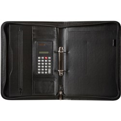 SPIRAX ZIPPERED COMPENDIUM A4 2 Ring Black