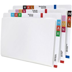 AVERY LATERAL FILE FC WHITE TWINTAB BX100