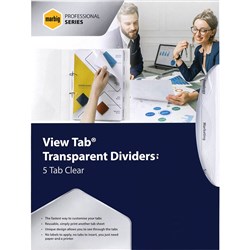 DIVIDER A4 VIEW TAB 5 CLEAR PVC